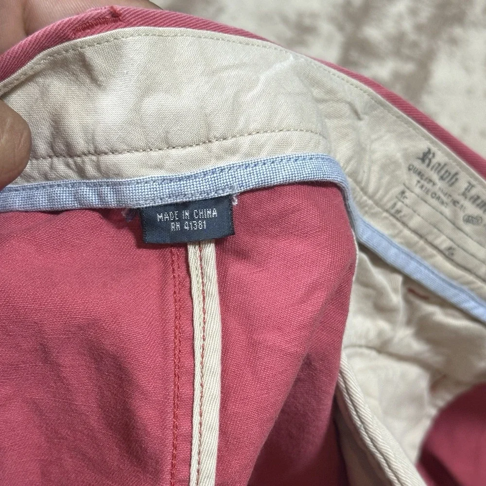 Polo Ralph Lauren Classic Fit Chino Pants Mens‎ 48x28 Coral Pink Big RL 5 NWT